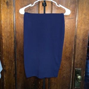 🌸navy midi pencil skirt